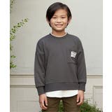 【キッズ】ポケ付き裾レイヤードトレーナー(100~160cm) | ikka | 詳細画像15
