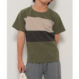 【接触冷感／吸水速乾】横切り替えTシャツ（120~160cm）【親子コーデ】 | ikka  | 詳細画像8 