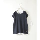 ネイビーブルー | ワッフルベストレイヤー7分袖Tシャツ（120~160cm） | ikka 