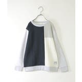 モクグレー | ニットソーブロックストレーナー（120~160cm）  | ikka 