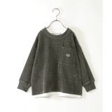 ダークグレー | カットコールポケ付きレイヤープルオーバー（120~160cm） | ikka 