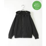 ブラック | 【親子コーデ】テックストレッチパーカー（120~160cm） | ikka 