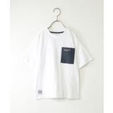 オフホワイト | 【親子コーデ】異素材ポケロゴプリントT（120~160cm） | ikka 