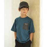 【親子コーデ】異素材ポケロゴプリントT（120~160cm） | ikka  | 詳細画像2 