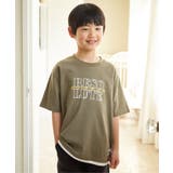 オリーブ | 裾レイヤープリントアソートTシャツ（120~160cm） | ikka 