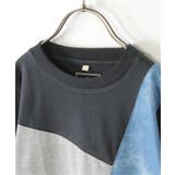 【親子おそろい】ブリーチデニムブロックスTシャツ(120~160cm) | ikka | 詳細画像6