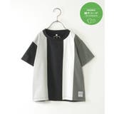 ブラック | 【接触冷感 吸水速乾】マルチファンクション縦切り替えTシャツ（120~160cm… | ikka 