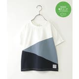 ホワイト | マルチファンクション斜め切り替えTシャツ | ikka