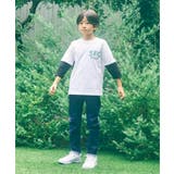 7分袖レイヤードロゴTシャツ（120~160cm） | ikka  | 詳細画像2 