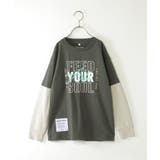 袖レイヤードロゴプリントロンT（120~160cm） | ikka  | 詳細画像18 