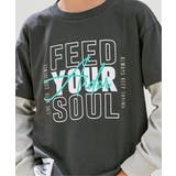 袖レイヤードロゴプリントロンT（120~160cm） | ikka  | 詳細画像5 