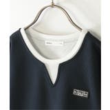 【親子コーデ】キーネックレイヤード7分袖Tシャツ（120~160cm）  | ikka  | 詳細画像6 