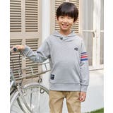 モクグレー | コンチョボタンショール襟トレーナー（120~160cm） | ikka 