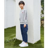 ロープ襟ポケ付き袖ロゴトレーナー（120~160cm） | ikka  | 詳細画像11 