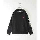 ロープ襟ポケ付き袖ロゴトレーナー（120~160cm） | ikka  | 詳細画像14 