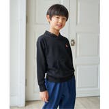 ロープ襟ポケ付き袖ロゴトレーナー（120~160cm） | ikka  | 詳細画像2 