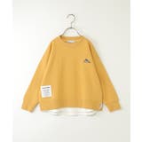 マスタード | 裏起毛レイヤードワッペントレーナー（120~160cm） | ikka 