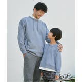 【親子コーデ】フェイクスエードルーイカラーレイヤードプルオーバー（120~160… | ikka  | 詳細画像12 