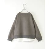 【親子コーデ】フェイクスエードルーイカラーレイヤードプルオーバー（120~160… | ikka  | 詳細画像17 