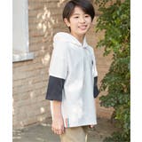 【親子コーデ】冷感6分袖レイヤードパーカー(120~160cm) | ikka | 詳細画像1