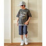 【接触冷感】裾レイヤードプリントTシャツ（120~160cm） | ikka  | 詳細画像7 