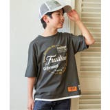 【接触冷感】裾レイヤードプリントTシャツ（120~160cm） | ikka  | 詳細画像5 