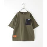 オリーブ | 冷感異素材ポケ付きTシャツ（120~160cm） | ikka 