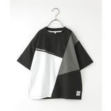 【接触冷感/吸水速乾】斜め切り替えTシャツ（120~160cm） | ikka  | 詳細画像2 