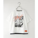 オフホワイト | 【親子コーデ】冷感ロープ襟プリントTシャツ(120~160cm) | ikka