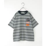 【親子コーデ】【冷感 遮熱】 3ワッペンボーダーTシャツ | ikka  | 詳細画像1 