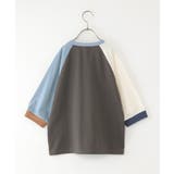 7分袖ニットデニムコンビTシャツ（120~160cm） | ikka  | 詳細画像2 