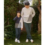 【親子コーデ】ポンチ異素材ブロックスロンT（120~160cm） | ikka  | 詳細画像12 