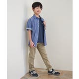 【親子コーデ】シャンブレー5分袖シャツ（120~160cm）  | ikka  | 詳細画像4 