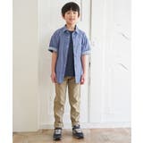 【親子コーデ】シャンブレー5分袖シャツ（120~160cm）  | ikka  | 詳細画像6 