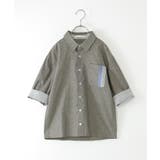 ミディアムグレー | 【親子コーデ】リネンライク7分袖2WAYシャツ（110~160cm） | ikka 