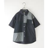 【親子コーデ】 ブロックス半袖シャツ (110cm~160cm) | ikka  | 詳細画像1 