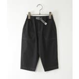 ブラック | 7分丈ワークパンツ(120~160cm) | ikka