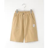 ベージュ | さらっとイージーハーフパンツ（120~160cm） | ikka 