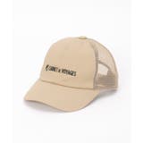 ベージュ | ツイルメッシュ刺繍キャップ | ikka 