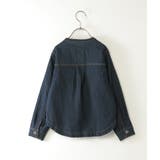 【親子コーデ】メッシュデニムバンドカラージャケット（110~160cm） | ikka  | 詳細画像18 