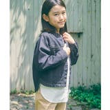 【親子コーデ】メッシュデニムバンドカラージャケット（110~160cm） | ikka  | 詳細画像3 