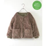 カーキ | 【親子コーデ】2WAYキルトファージャケット（110~160cm） | ikka 