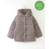 コーヒー | 【親子コーデ】細コールボリューム襟中綿ジャケット(110~160cm) | ikka