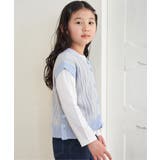 【メディア紹介商品】サイドボタンニットベストアンサンブル（120~160cm）【… | ikka  | 詳細画像2 