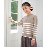 【親子コーデ】コットンMIXボーダーニットプルオーバー（120~160cm） | ikka  | 詳細画像3 