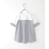 【親子コーデ】ストライプ切り替えTシャツ（120~160cm） | ikka  | 詳細画像10 