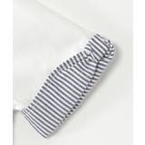 【親子コーデ】ストライプ切り替えTシャツ（120~160cm） | ikka  | 詳細画像12 