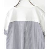 【親子コーデ】ストライプ切り替えTシャツ（120~160cm） | ikka  | 詳細画像15 