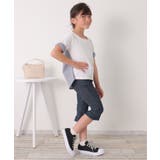 【親子コーデ】ストライプ切り替えTシャツ（120~160cm） | ikka  | 詳細画像2 