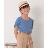 【親子コーデ】ストライプ切り替えTシャツ（120~160cm） | ikka  | 詳細画像6 